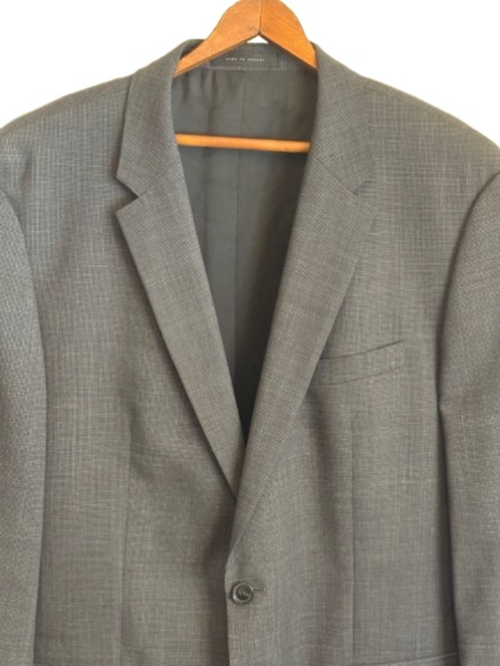 Hugo Boss The Grand Central US Gray Virgin Wool Two Button Sport Coat Blazer 44L - Picture 4 of 10